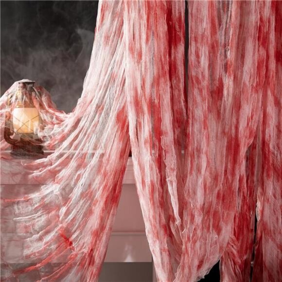 197" x 85" Halloween Creepy Cloth - Scary Gauze Blood Creepy Cloth - Picture 1 of 8